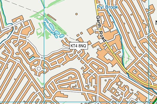 KT4 8NQ map - OS VectorMap District (Ordnance Survey)