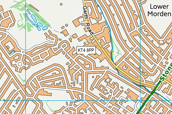 KT4 8PP map - OS VectorMap District (Ordnance Survey)
