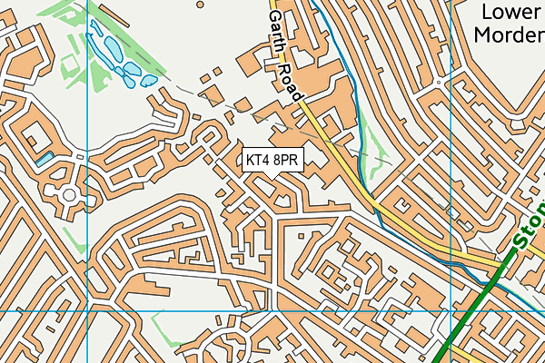 KT4 8PR map - OS VectorMap District (Ordnance Survey)