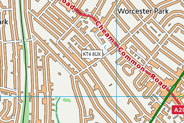 KT4 8UX map - OS VectorMap District (Ordnance Survey)