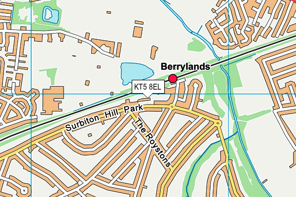 KT5 8EL map - OS VectorMap District (Ordnance Survey)