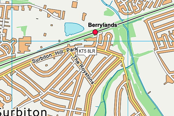 KT5 8LR map - OS VectorMap District (Ordnance Survey)