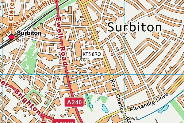 KT5 8RQ map - OS VectorMap District (Ordnance Survey)
