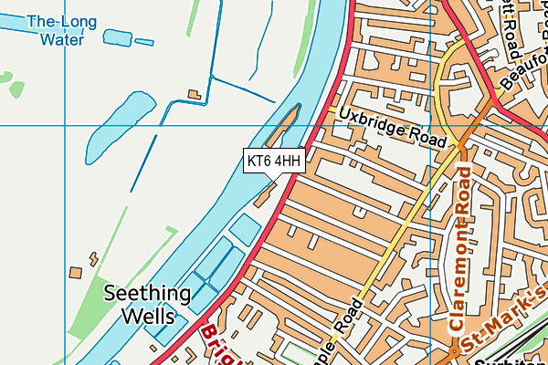 KT6 4HH map - OS VectorMap District (Ordnance Survey)