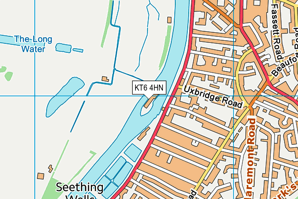 KT6 4HN map - OS VectorMap District (Ordnance Survey)