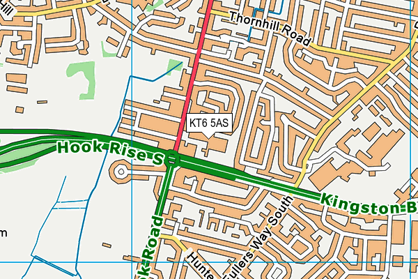 Southborough High School map (KT6 5AS) - OS VectorMap District (Ordnance Survey)