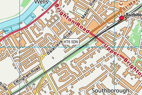 Victoria Recreation Ground (Surbiton) map (KT6 5DN) - OS VectorMap District (Ordnance Survey)