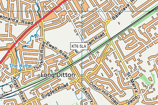 Map of 47 EFFINGHAM ROAD (LONG DITTON) LTD at district scale