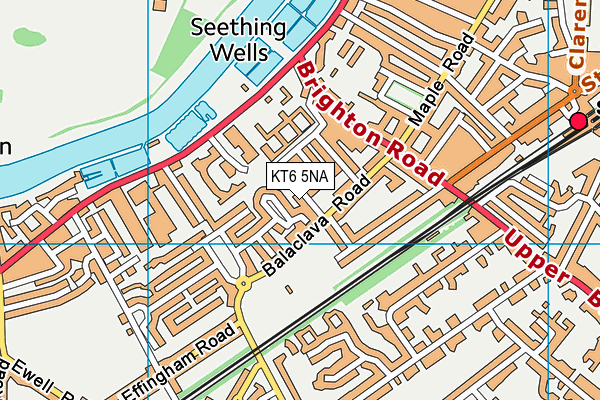 KT6 5NA map - OS VectorMap District (Ordnance Survey)