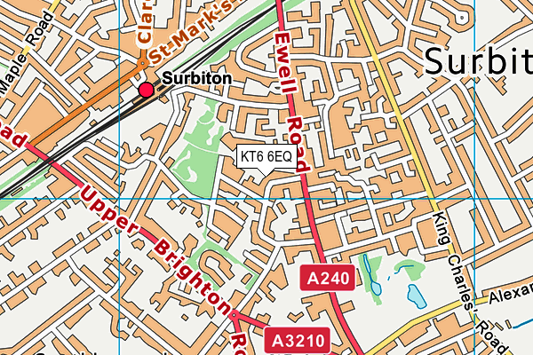 KT6 6EQ map - OS VectorMap District (Ordnance Survey)