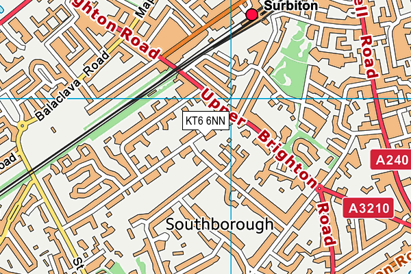 KT6 6NN map - OS VectorMap District (Ordnance Survey)