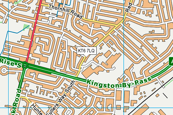 Tolworth Recreation Centre map (KT6 7LQ) - OS VectorMap District (Ordnance Survey)