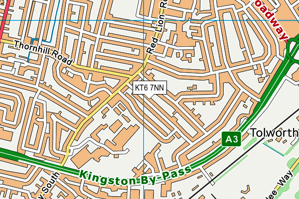 KT6 7NN map - OS VectorMap District (Ordnance Survey)