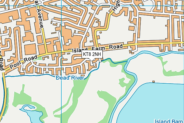 KT8 2NH map - OS VectorMap District (Ordnance Survey)
