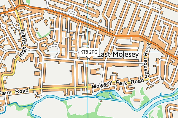 St Alban's Catholic Primary School map (KT8 2PG) - OS VectorMap District (Ordnance Survey)