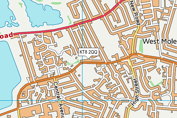 Grovelands Recreation Ground map (KT8 2QQ) - OS VectorMap District (Ordnance Survey)