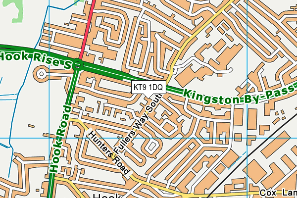 KT9 1DQ map - OS VectorMap District (Ordnance Survey)