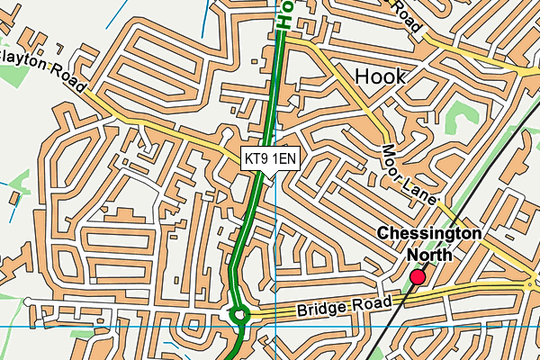 KT9 1EN map - OS VectorMap District (Ordnance Survey)