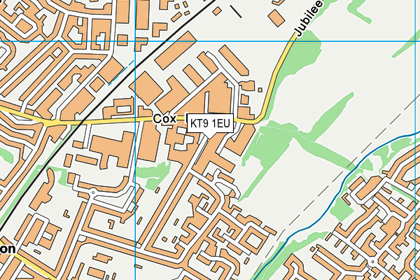 KT9 1EU map - OS VectorMap District (Ordnance Survey)