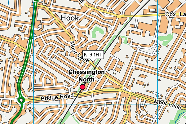 KT9 1HT map - OS VectorMap District (Ordnance Survey)