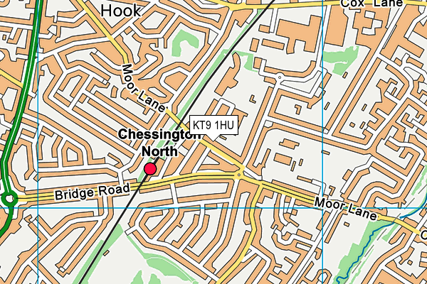 KT9 1HU map - OS VectorMap District (Ordnance Survey)