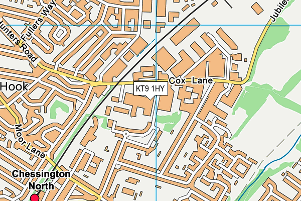 KT9 1HY map - OS VectorMap District (Ordnance Survey)