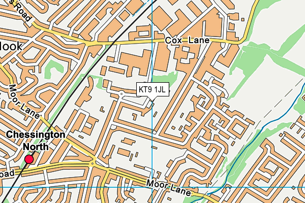 KT9 1JL map - OS VectorMap District (Ordnance Survey)