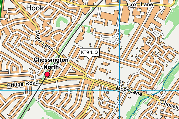 KT9 1JQ map - OS VectorMap District (Ordnance Survey)