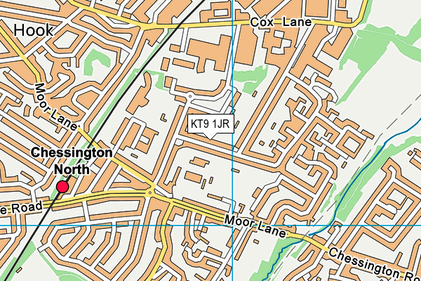 KT9 1JR map - OS VectorMap District (Ordnance Survey)