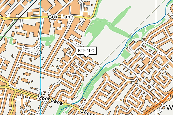 KT9 1LQ map - OS VectorMap District (Ordnance Survey)