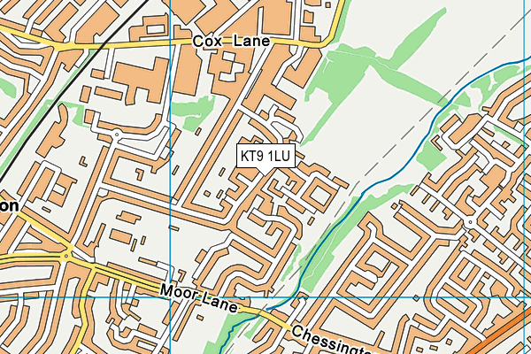 KT9 1LU map - OS VectorMap District (Ordnance Survey)