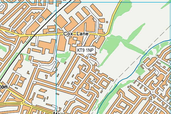 KT9 1NP map - OS VectorMap District (Ordnance Survey)