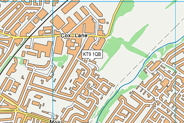 KT9 1QB map - OS VectorMap District (Ordnance Survey)