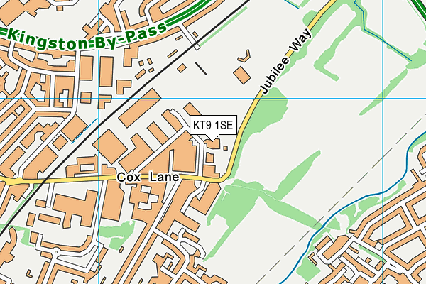 KT9 1SE map - OS VectorMap District (Ordnance Survey)