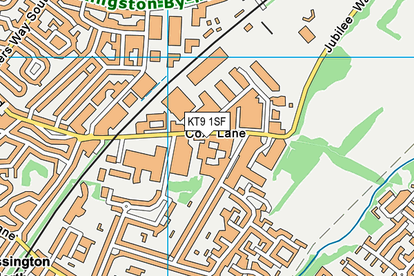 KT9 1SF map - OS VectorMap District (Ordnance Survey)