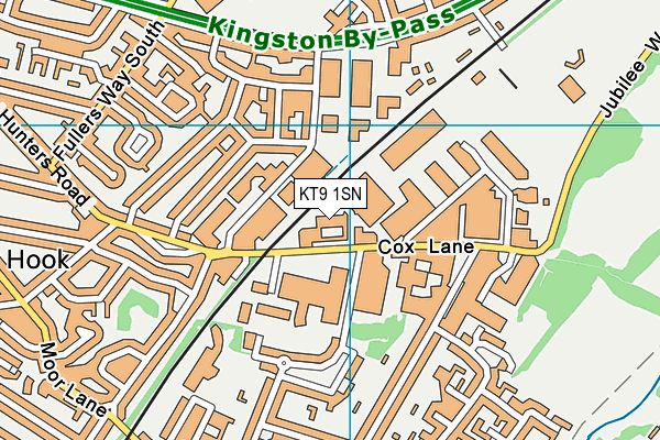 KT9 1SN map - OS VectorMap District (Ordnance Survey)