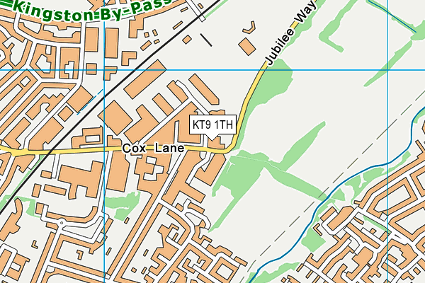 KT9 1TH map - OS VectorMap District (Ordnance Survey)