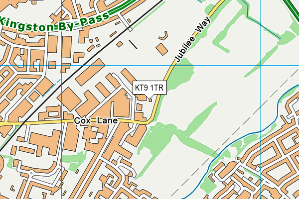 KT9 1TR map - OS VectorMap District (Ordnance Survey)