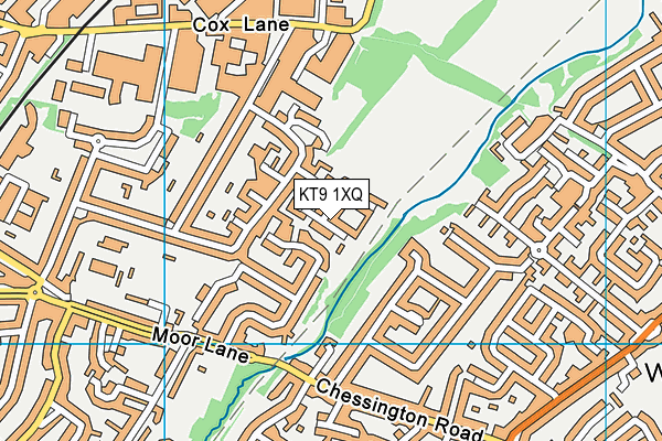 KT9 1XQ map - OS VectorMap District (Ordnance Survey)