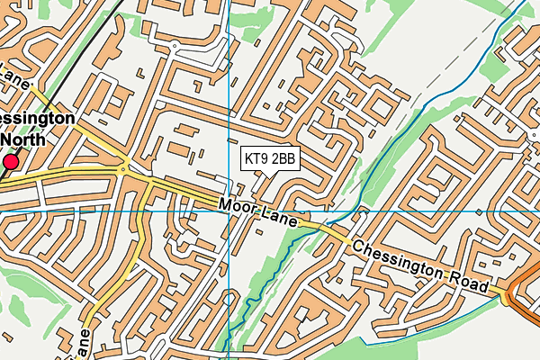 KT9 2BB map - OS VectorMap District (Ordnance Survey)