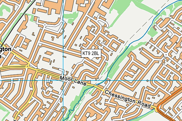 KT9 2BL map - OS VectorMap District (Ordnance Survey)
