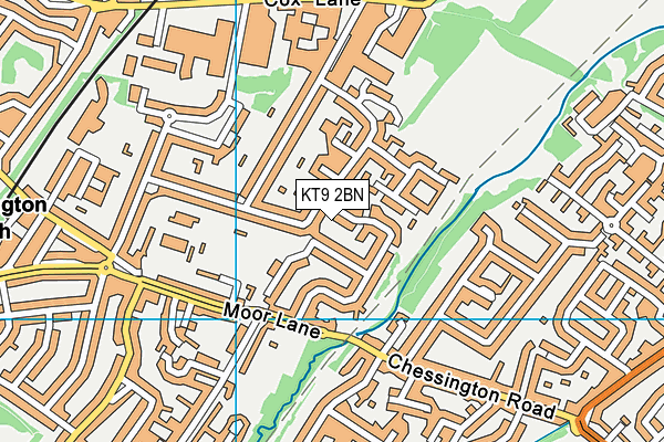 KT9 2BN map - OS VectorMap District (Ordnance Survey)