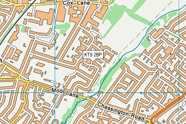 KT9 2BP map - OS VectorMap District (Ordnance Survey)