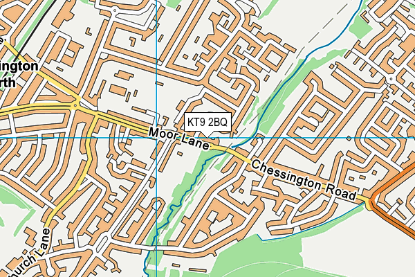 KT9 2BQ map - OS VectorMap District (Ordnance Survey)