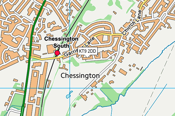 KT9 2DD map - OS VectorMap District (Ordnance Survey)