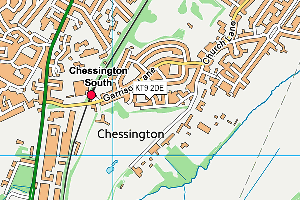 KT9 2DE map - OS VectorMap District (Ordnance Survey)