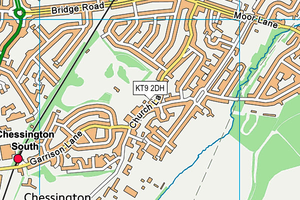 KT9 2DH map - OS VectorMap District (Ordnance Survey)