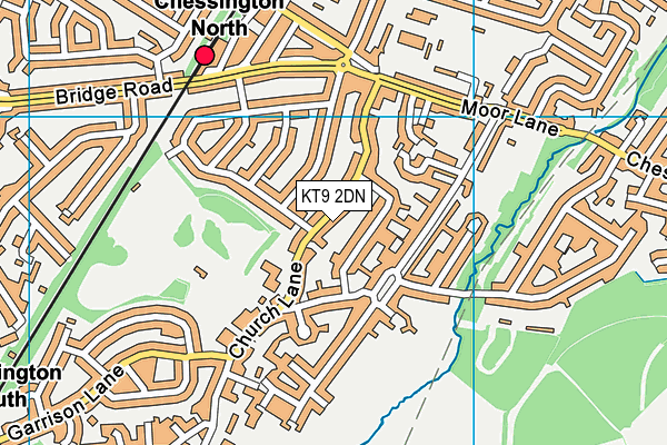KT9 2DN map - OS VectorMap District (Ordnance Survey)