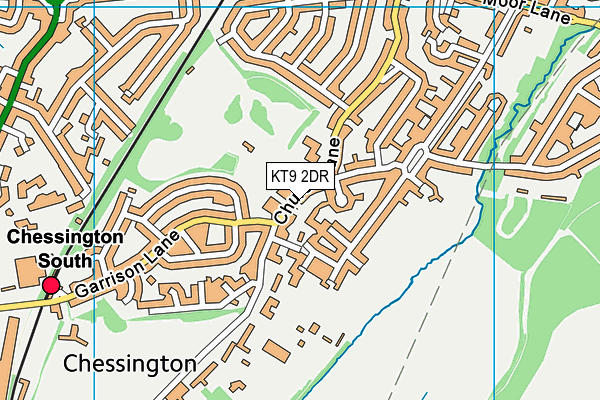 KT9 2DR map - OS VectorMap District (Ordnance Survey)