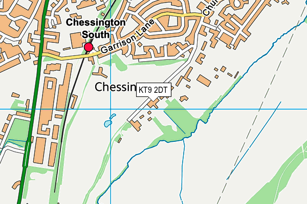 KT9 2DT map - OS VectorMap District (Ordnance Survey)